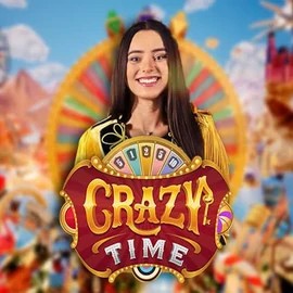 Crazy Time logo by Evolution at Vegashero Casino