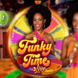 Official Live Casino logo: Funky Time by Evolution at Vegashero Casino