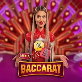Mega Baccarat logo by Pragmatic Play at Vegashero Casino
