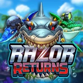 Razor Returns slot logo by Push Gaming at Vegashero CasinoRazor Returns